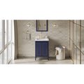 Jeffrey Alexander 24In. Hale Blue Percival Vanity, Calacatta Vienna Quartz Vanity Top, Undermount Rectangle Bowl VKITPER24BLCQR